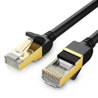 Ugreen - Ethernet cable Cat7 RJ45 Gigabit, flat 10M (NW107 / 11273), black – Bild 1