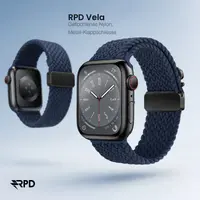 RPD Vela Bracelet Sport Nylon Tressé Parachute pour Apple Watch 38/40/41/42mm - Minuit – Bild 5