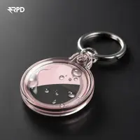 Porte-clés AirTag - RPD Coque TPU déperlante, transparente, Rose – Bild 3