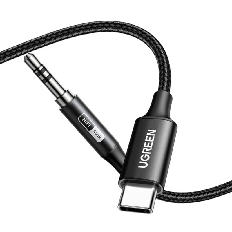 Ugreen - USB-C to 3.5 mm jack plug cable 2m (CM450 / 65101), black/grey – 2