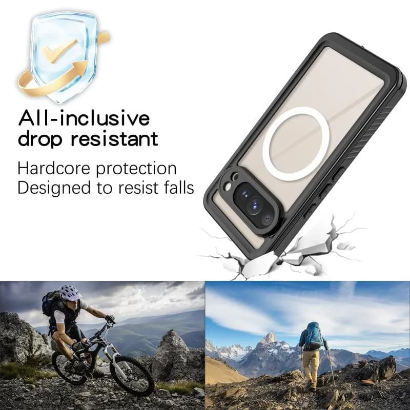 Google Pixel 10 Pro - Redpepper IP68 FS Series Wasserdichtes Outdoor Case, schwarz – 4