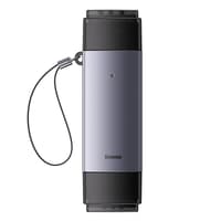 Baseus - Lite Series - Lecteur de carte USB-A & Type-C pour SD/TF, Gris (WKQX060113) – Bild 2