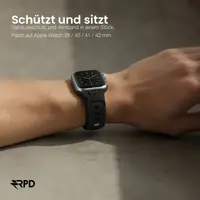 RPD Lattice Silikonarmband Karo-Muster für Apple Watch 38/40/41/42mm - Dunkelgrau – Bild 4