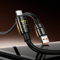 Hoco - U143 Câble USB-C 1.2m fast charging data cable, Noir – Bild 6