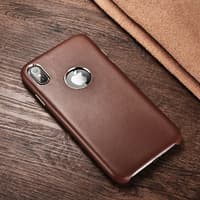 iPhone X/XS - Luxury genuine leather Xoomz XYPIX003-BN, dark brown – Bild 2