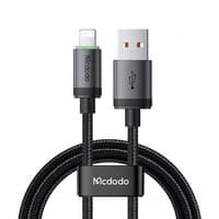 McDodo - USB-A to Lightning Cable with Charging Light, 36W Fast Charging, Black – Bild 2