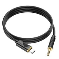 Hoco UPA30 Digital Audio / AUX Umwandlungskabel auf Typ-C, Schwarz – Bild 2