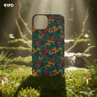iPhone 16 Pro - Custodia in vero sughero verde con design a farfalla – Bild 5