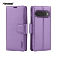 Google Pixel 10 / 10 Pro - Hanman Mill Flip Case mit 3 Kartenfächern, lila – Bild 1