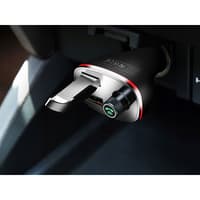 Rock - B300 - 2-port USB car charger with FM transmitter, black – Bild 4