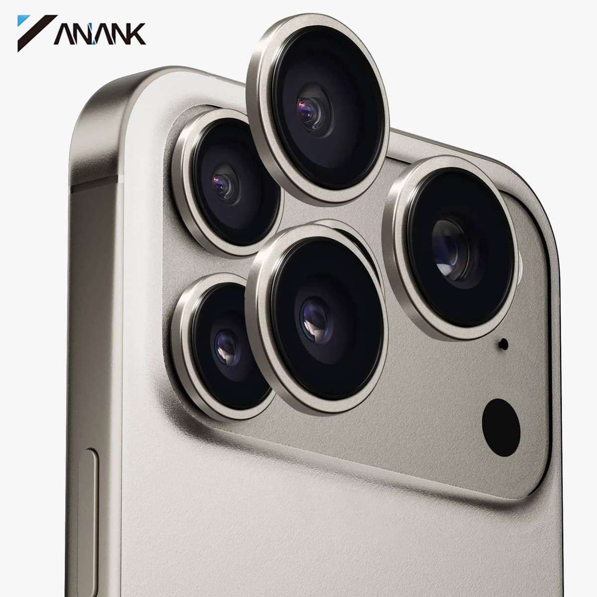 ANANK iPhone 17 Pro / 17 Pro Max - Rückkamera Panzerglas - 99AR+ Corning Glas, Dual Lens Schutz,Grau