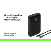 Belkin - BoostCharge Pro Powerbank with 2x USB-C and USB-A 65W Port + USB-C to USB-C Cable, Black – Bild 6