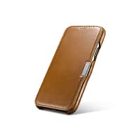 iPhone 11 - Custodia flip in vera pelle iCarer Serie Luxury marrone (RIX1108-GG) – Bild 8