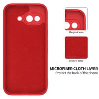 Google Pixel 9A - Silicone protective case, red – Bild 2