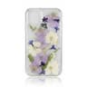 iPhone 13/14/15 - Custodia con fiori veri, blu