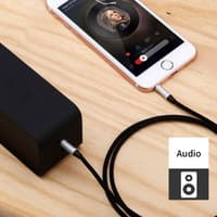 Baseus - Yiven - Câble audio (AUX vers AUX), 1m, argent+noir (CAM30-BS1) – Bild 6