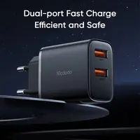 Mcdodo - Chargeur mural (2x USB-A), 12W, noir – Bild 2