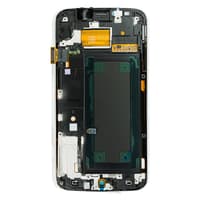Samsung Galaxy S6 edge Frontglas / LCD weiss, pulled – Bild 1