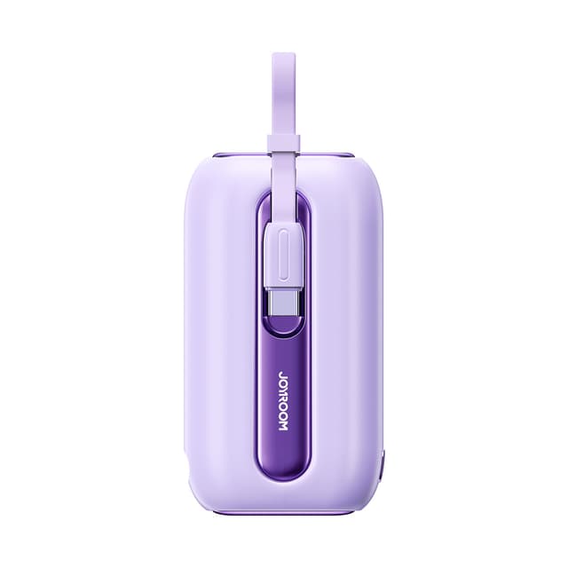 Joyroom - 22.5W Mini Powerbank Colorful Series with dual cables, 10,000mAh, incl. USB to Type-C cable (0.25m), purple (JR-L012)