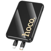 Hoco - Q37 Graceful Powerbank 10000mAh mit 22.5W+PD20W und 1 x Lightning + 1 x USB-C Kabel, schwarz – Bild 4
