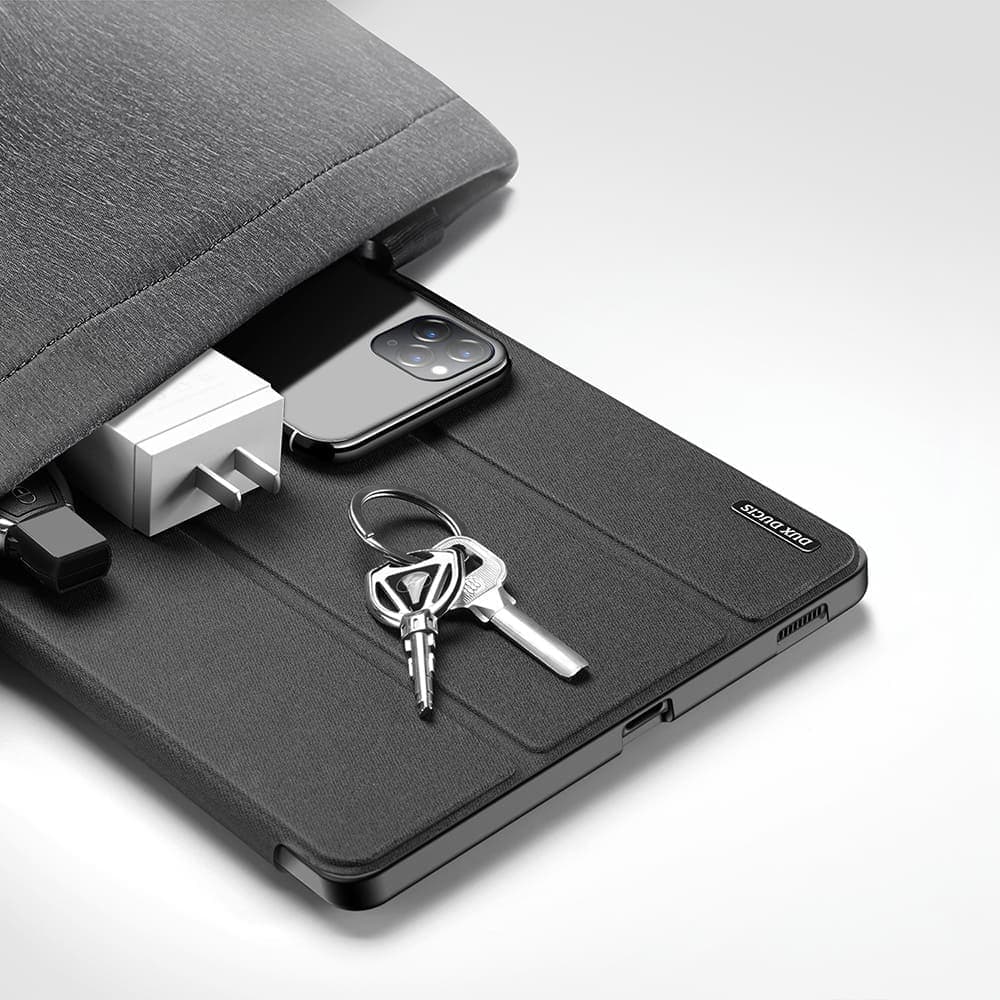Samsung Galaxy Tab S6 Lite - Dux Ducis Domo Series, Étui à clapet relevable, Noir – 4