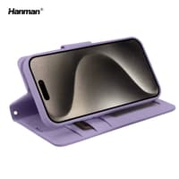 Apple iPhone Air - Hanman Mill Flip Case mit 3 Kartenfächern, Lila – Bild 5