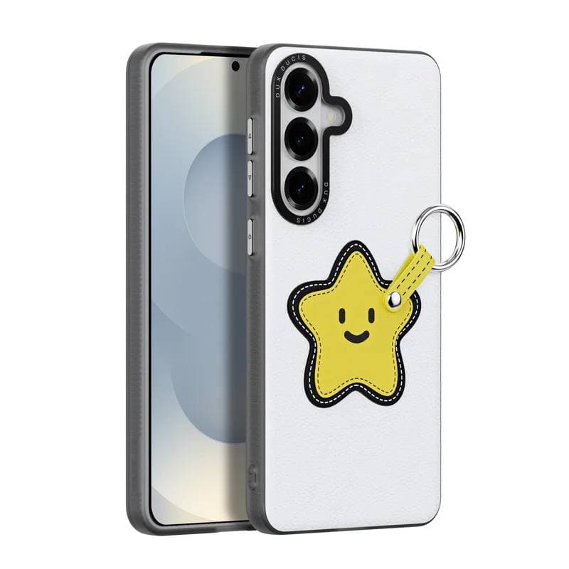 Samsung Galaxy S26 - Dux Ducis - Luvy Series, Love Edition (Gelber Stern), weiss
