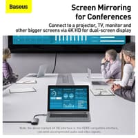 Baseus - Metal Gleam Series - 5-in-1 Multifunction Type-C HUB Docking Station, Gray (CAHUB-CX0G) – Bild 8