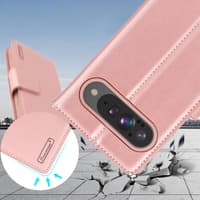 Google Pixel 10 / 10 Pro - Hanman Mill Flip Case mit 3 Kartenfächern, roségold – Bild 6