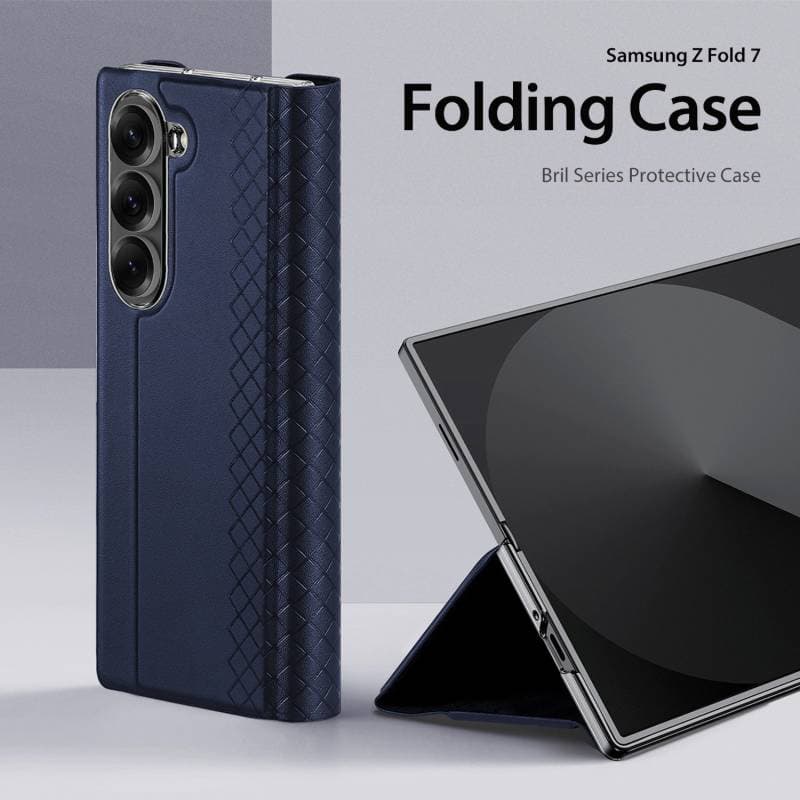 Samsung Galaxy Z Fold 6 - Dux Ducis Bril Series with pen holder, blue – 4