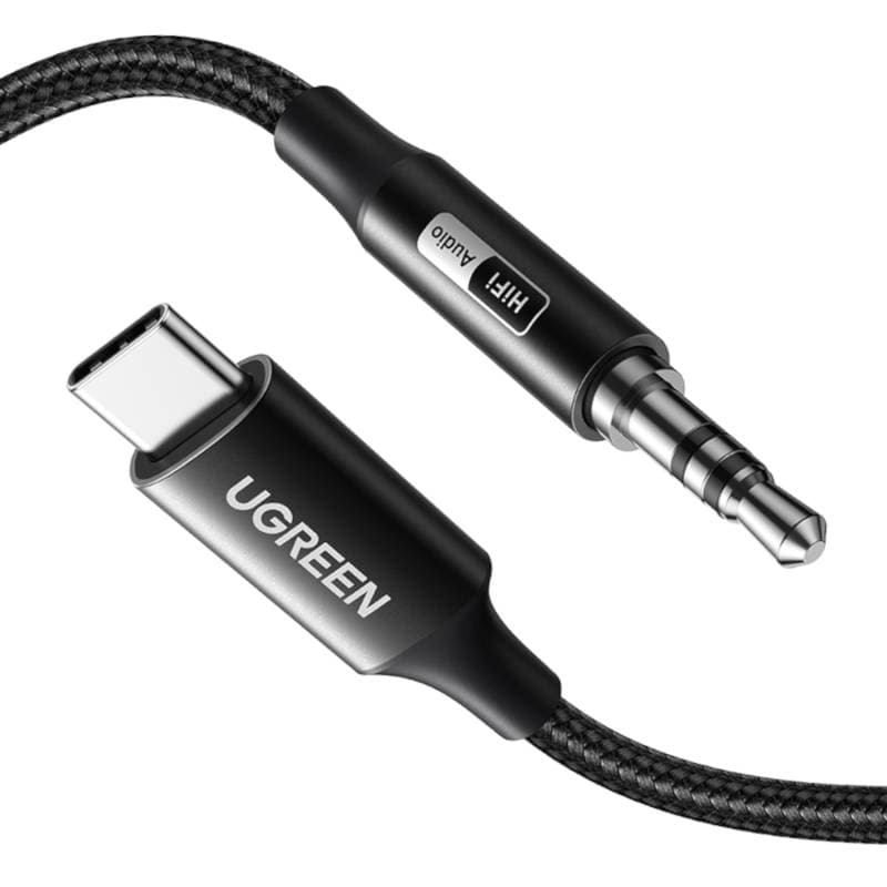 Ugreen - USB-C to 3.5 mm jack plug cable 2m (CM450 / 65101), black/grey – 3