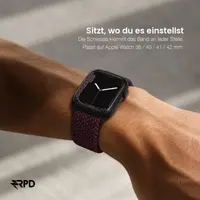 RPD Magnos Magnet Armband Nylon Geflochten für Apple Watch 38/40/41/42mm - Tiefkirsch – Bild 4