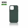 iPhone 15 Pro - Custodia in silicone verde scuro a tinta unita