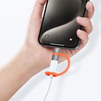 McDodo - Lightning to USB-C adapter with silicone tab, black – Bild 5