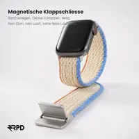 RPD Magnos Cinturino Magnetico Nylon per Apple Watch 44/45/46/49mm - Bianco Crema – Bild 3
