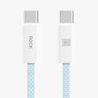 ROCK Rainbow Series C TO C 100W Fast Charging Data Cable 1.2M blue – Bild 1