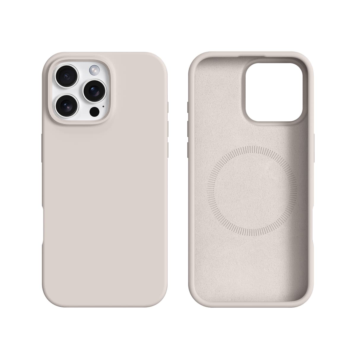 RPD - iPhone 16 Pro Max Burom Silicone Case mit MagSafe, Weiss