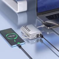 Hoco Q39 Eminente 22.5W + PD20W Powerbank mit Kabel, 20000mAh, dunkelgrau – Bild 4