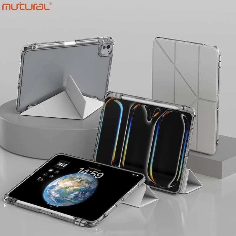 iPad Pro 11 (M4/M5) - Mutural Clear-Pro Series Tablet Case, Grey