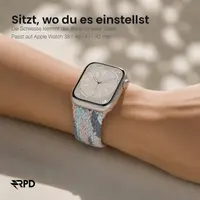 RPD Magnos Cinturino Magnetico Nylon per Apple Watch 38/40/41/42mm - Motivo X Rosa/Bianco/Grigio – Bild 4
