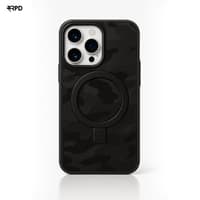 iPhone 14 Pro Max - Magsafe Standetui mit camouflage Muster schwarz – Bild 1