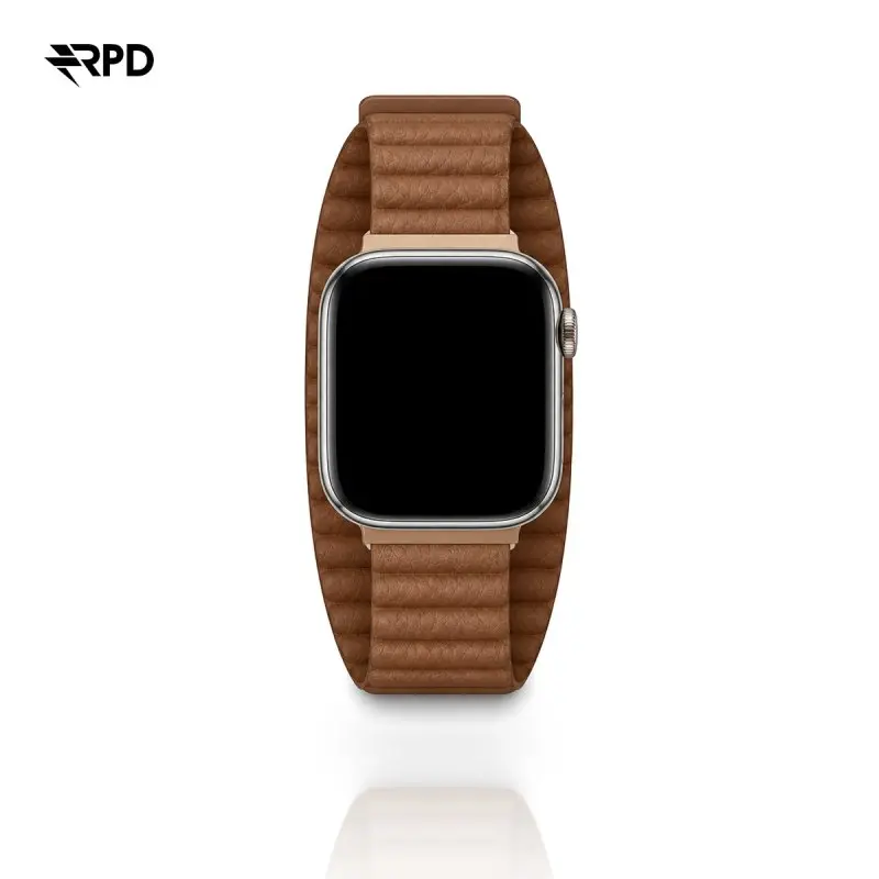 RPD Aurum Lederarmband Magnet Premium für Apple Watch 38/40/41/42mm - Cognac