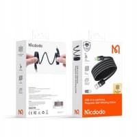 McDodo - USB-A to Lightning Magnetic Self Winding Cable, 1.2m, Schwarz – Bild 9