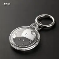 AirTag Schlüsselanhänger - RPD TPU Case, wasserabweisend, transparent, Schwarz – Bild 3