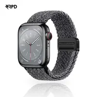 RPD Magnos Magnetic Strap Nylon Braided for Apple Watch 38/40/41/42mm - Grey/White Stripe – Bild 1