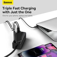 Baseus - GaN5 Pro - Fast charger 2C+U, 65W EU, Black (CCGP120201) – Bild 5