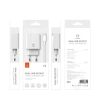 Mcdodo - Set di caricabatterie da viaggio a doppia uscita USB (2x USB-A + cavo da USB-A a USB-C), bianco – Bild 8