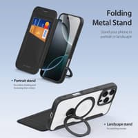 Dux Ducis - iPhone 16 Pro - Custodia Skin X Pro Series con MagSafe e supporto ad anello a 360°, nero – Bild 8