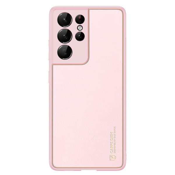 Samsung Galaxy S21 Ultra - DUX DUCIS Yolo Case, Kunstleder & TPU, rosa/gold