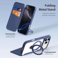 Apple iPhone 17 Pro - Dux Ducis Skin X Pro Series MagStand bleu foncé – Bild 4